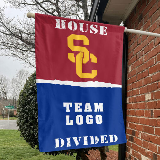 Trojans vs Custom Team House Divided Flag, NCAA College Flag Trojans vs Custom Team House Divided Flag, NCAA College Flag
