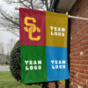 Trojans vs Custom Team House Divided Flag, NCAA College Rivalry Flag 1 Trojans vs Custom Team House Divided Flag, NCAA College Rivalry Flag