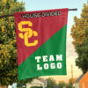 Trojans vs Custom Team House Divided Flag, NCAA Custom Flag