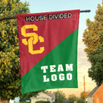 Trojans vs Custom Team House Divided Flag, NCAA Custom Flag
