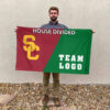 Trojans vs Custom Team House Divided Flag, NCAA Custom Flag 2 Trojans vs Custom Team House Divided Flag, NCAA Custom Flag