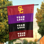 Trojans vs Custom Team House Divided Flag, NCAA Rival Flag