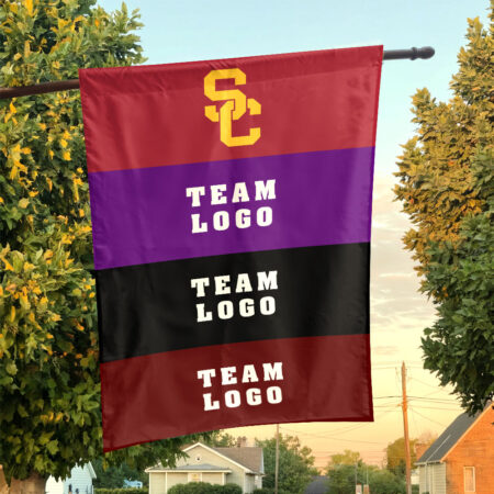 Trojans vs Custom Team House Divided Flag, NCAA Rival Flag