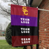 Trojans vs Custom Team House Divided Flag, NCAA Rival Flag