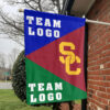 Trojans vs Custom Team House Divided Flag, NCAA Spirit Flag 1 Trojans vs Custom Team House Divided Flag, NCAA Spirit Flag