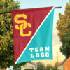 Trojans vs Custom Team House Divided Flag, NCAA Split Flag