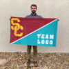 Trojans vs Custom Team House Divided Flag, NCAA Split Flag