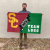 Trojans vs Custom Team House Divided Flag, NCAA Team Flag 2 Trojans vs Custom Team House Divided Flag, NCAA Team Flag