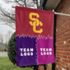 Trojans vs Custom Team House Divided Flag, Personalized Game Day Flag 1 Trojans vs Custom Team House Divided Flag, Personalized Game Day Flag