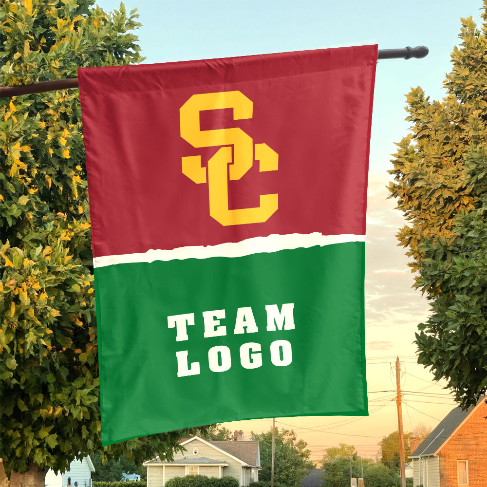 Trojans vs Custom Team House Divided Flag, Personalized NCAA Flag Trojans vs Custom Team House Divided Flag, Personalized NCAA Flag