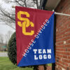 Trojans vs Custom Team House Divided Flag, Personalized Split Flag 1 Trojans vs Custom Team House Divided Flag, Personalized Split Flag
