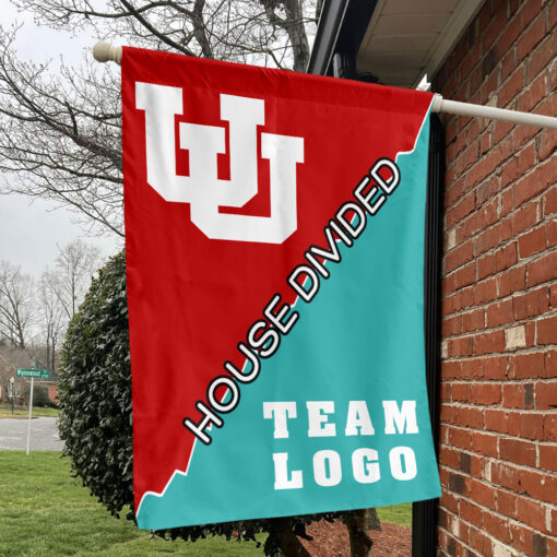 Utes vs Custom Team House Divided Flag, College Custom Flag