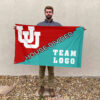 Utes vs Custom Team House Divided Flag, College Custom Flag