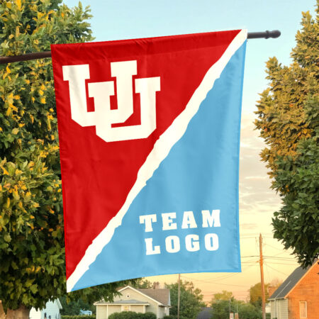 Utes vs Custom Team House Divided Flag, Custom College Flag