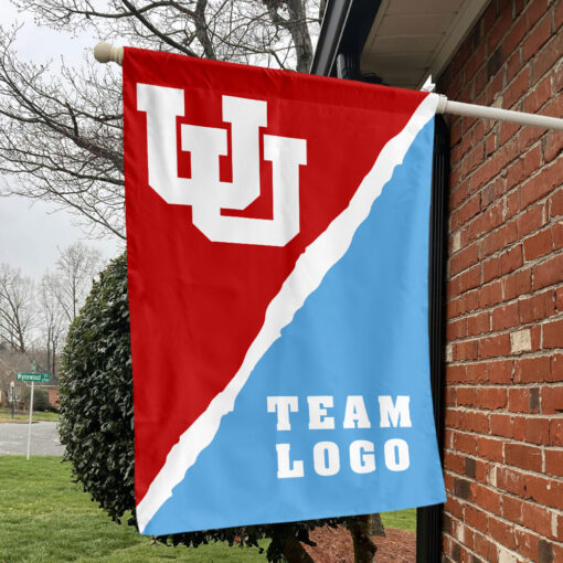 Utes vs Custom Team House Divided Flag, Custom College Flag