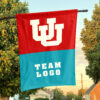 Utes vs Custom Team House Divided Flag, Custom NCAA Flag