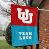 Utes vs Custom Team House Divided Flag, Custom NCAA Flag