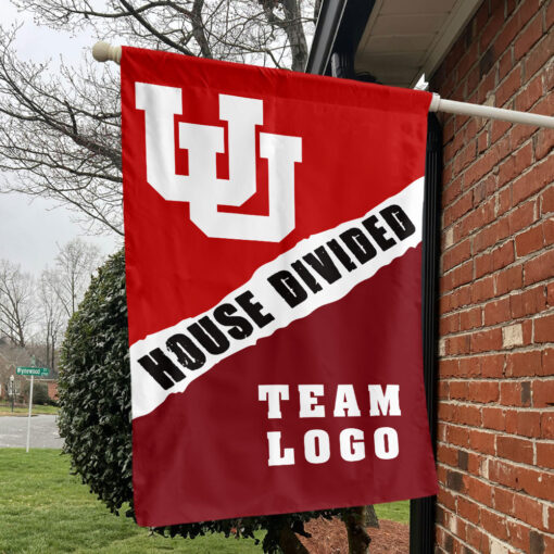 Utes vs Custom Team House Divided Flag, Custom Rivalry Flag