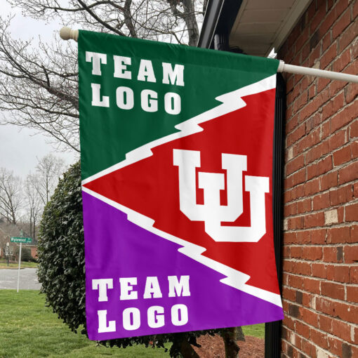 Utes vs Custom Team House Divided Flag, Custom Spirit Flag