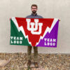 Utes vs Custom Team House Divided Flag, Custom Spirit Flag