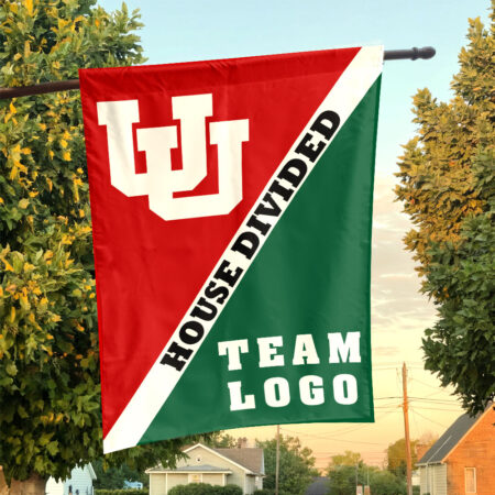 Utes vs Custom Team House Divided Flag, Custom Split Flag