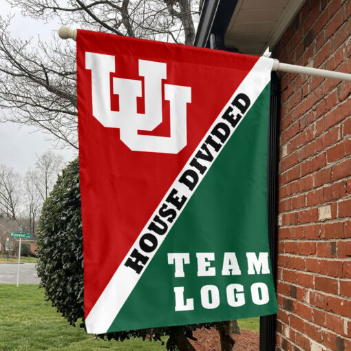 Utes vs Custom Team House Divided Flag, Custom Split Flag