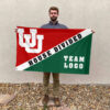 Utes vs Custom Team House Divided Flag, Custom Split Flag