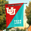 Utes vs Custom Team House Divided Flag, Custom Team Flag