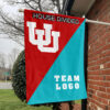 Utes vs Custom Team House Divided Flag, Custom Team Flag