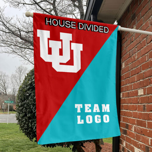 Utes vs Custom Team House Divided Flag, Custom Team Flag