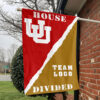 Utes vs Custom Team House Divided Flag, NCAA Rivalry Flag