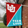 Utes vs Custom Team House Divided Flag, NCAA Split Flag