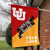 Utes vs Custom Team House Divided Flag, NCAA Team Flag