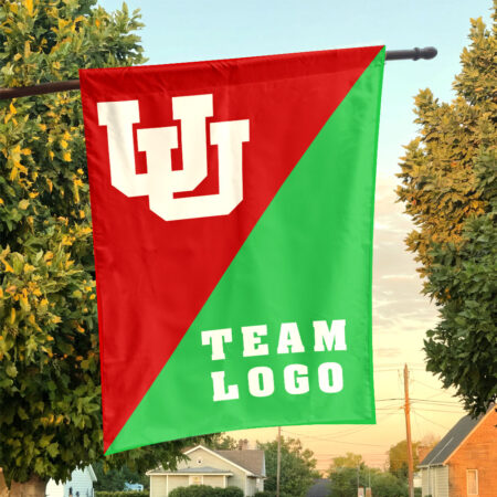 Utes vs Custom Team House Divided Flag, Personalized College Flag