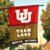 Utes vs Custom Team House Divided Flag, Personalized House Flag