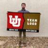 Utes vs Custom Team House Divided Flag, Personalized House Flag