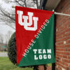 Utes vs Custom Team House Divided Flag, Personalized Split Flag
