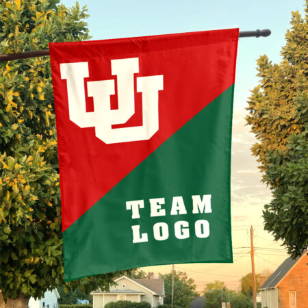 Utes vs Custom Team House Divided Flag, Personalized Team Flag