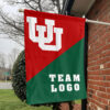 Utes vs Custom Team House Divided Flag, Personalized Team Flag