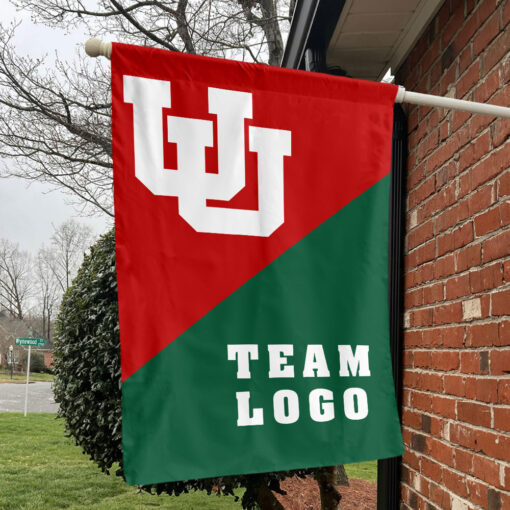 Utes vs Custom Team House Divided Flag, Personalized Team Flag