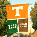Volunteers vs Custom Team House Divided Flag, Custom Game Day Flag