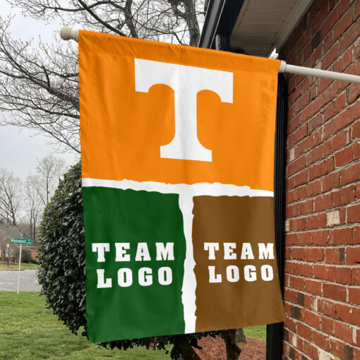 Volunteers vs Custom Team House Divided Flag, Custom Game Day Flag