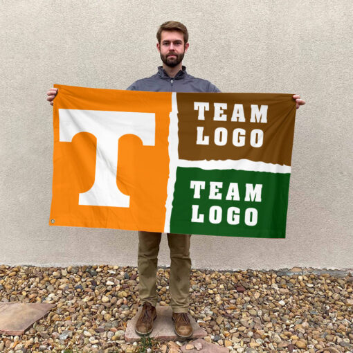 Volunteers vs Custom Team House Divided Flag, Custom Game Day Flag