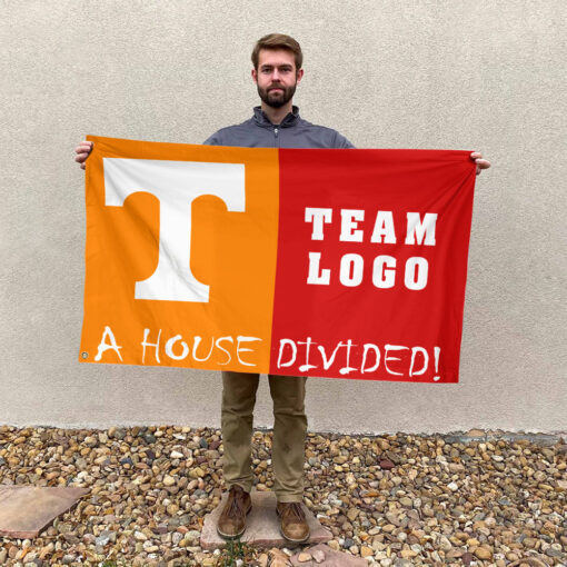 Volunteers vs Custom Team House Divided Flag, Custom House Flag