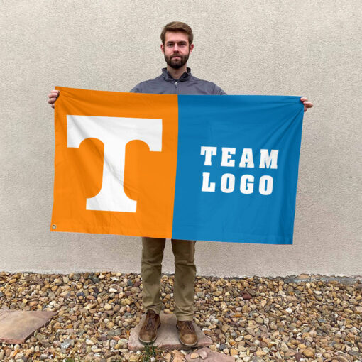 Volunteers vs Custom Team House Divided Flag, Custom NCAA Flag