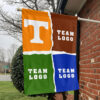 Volunteers vs Custom Team House Divided Flag, Custom NCAA Split Team Flag