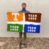 Volunteers vs Custom Team House Divided Flag, Custom NCAA Split Team Flag