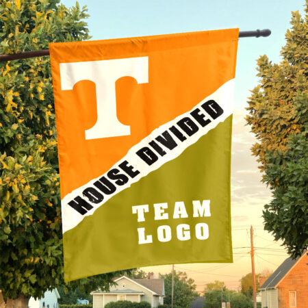 Volunteers vs Custom Team House Divided Flag, Custom Rivalry Flag