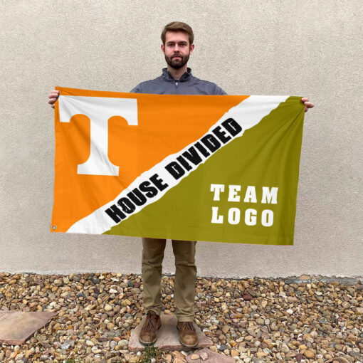 Volunteers vs Custom Team House Divided Flag, Custom Rivalry Flag