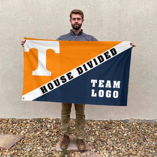 Volunteers vs Custom Team House Divided Flag, Custom Split Flag Volunteers vs Custom Team House Divided Flag, Custom Split Flag